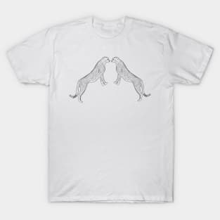 Cheetah Couple Love Lineart T-Shirt